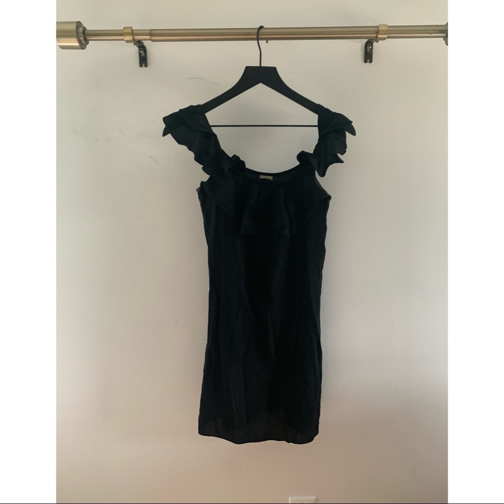 Ruffled black dress